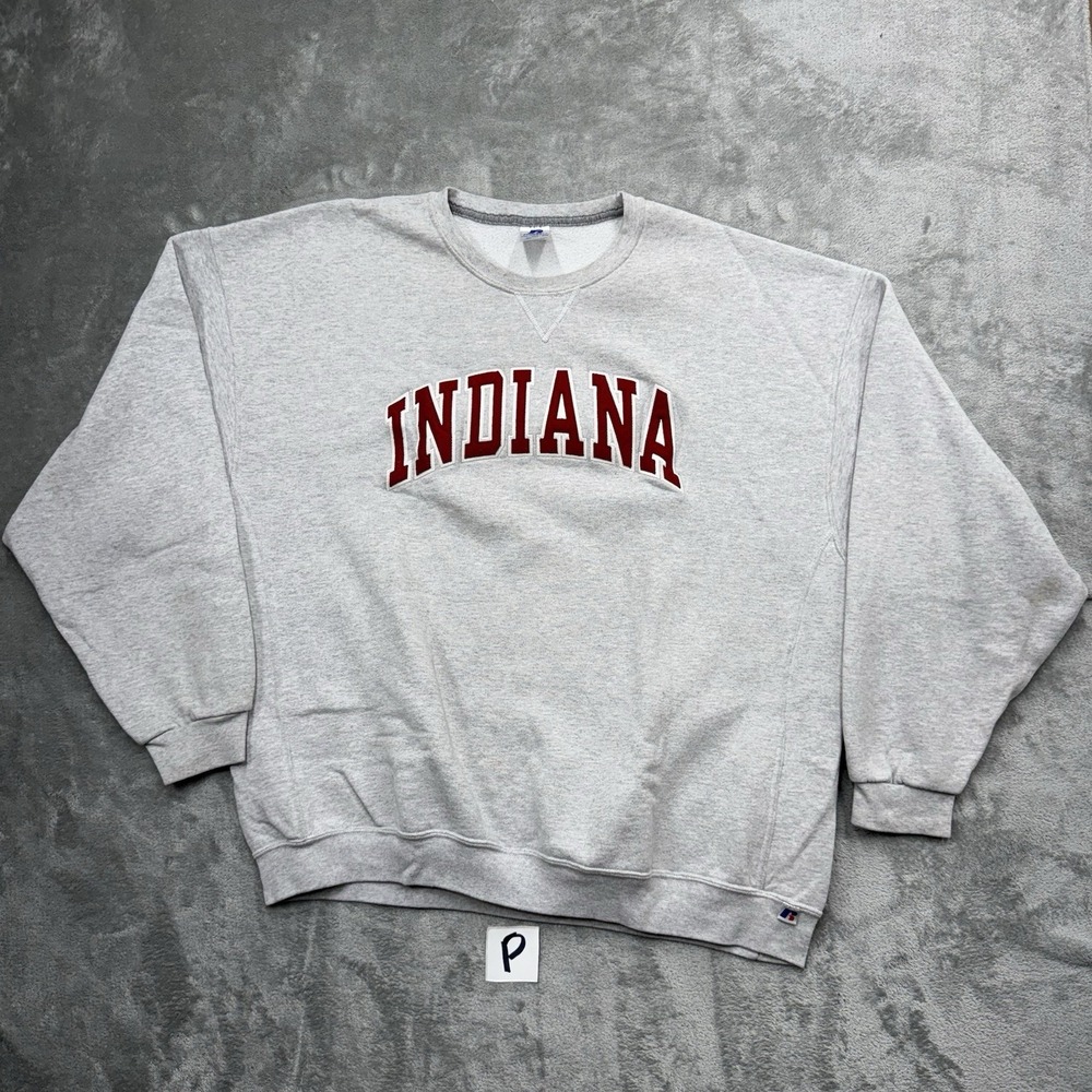 Russell Athletic Indiana Hoosiers NCAA Crewneck Sweatshirt Men's 3XL Gray